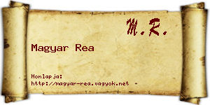 Magyar Rea névjegykártya