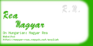 rea magyar business card